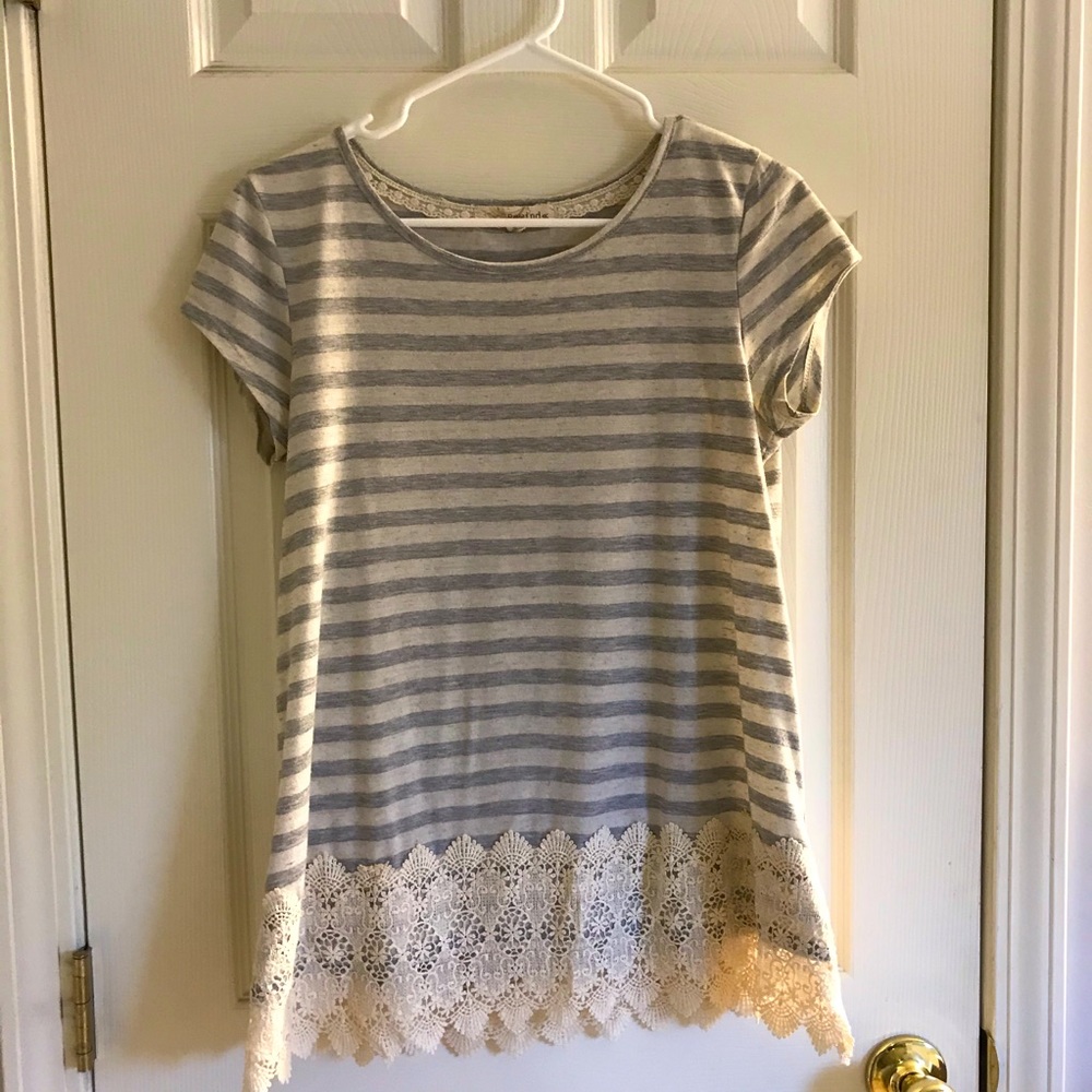 Lace bottom top